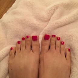 Regular pedicure after having done gel pedis for awhile. Love the color but wish it stayed longer! Guess I'm going in again.