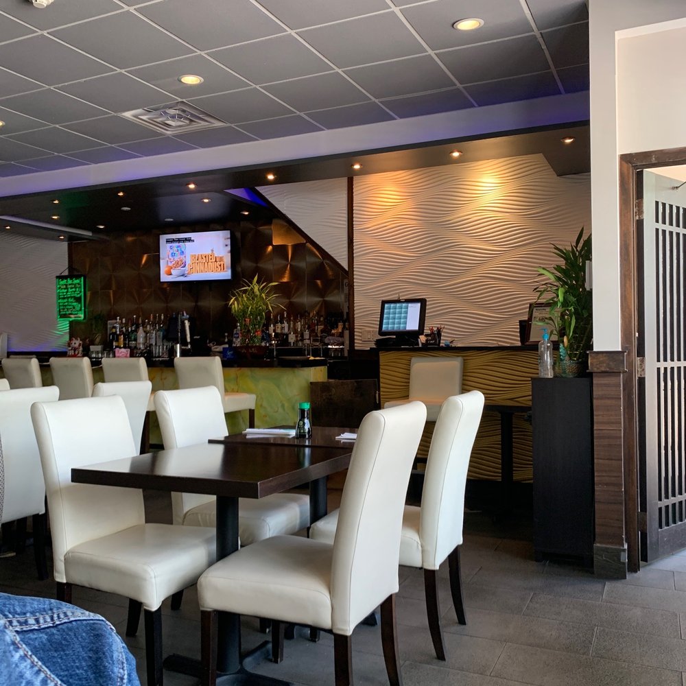 a view of the dining area