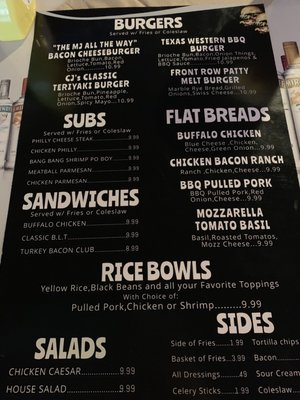 Menu photo 3 Front Row Sports Bar And Grill Ocoee, FL