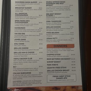 Fillin’ Station - Second Page of Menu - Bars Near Me - Carroll, Ohio