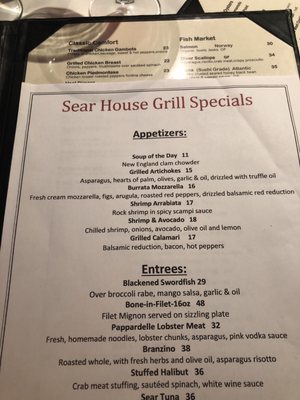 Menu photo 5 Sear House Grill Little Falls, NJ