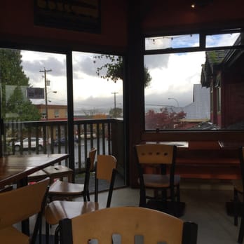 Common Loaf Bake Shop - View upstairs looking down to harbour - Bakeries Near Me - Tofino, British Columbia