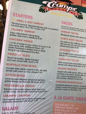 Menu photo 7 Crump's Landing Homosassa, FL Menu photo 7 Crump's Landing Homosassa, FL