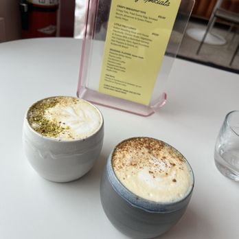 Ugly Duckling - Pistachio white mocha hot latte and Chai Latte - Bakeries Near Me - Portland, Maine