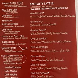Dacusville Pizza Stop - Menu for DPS Coffee Express