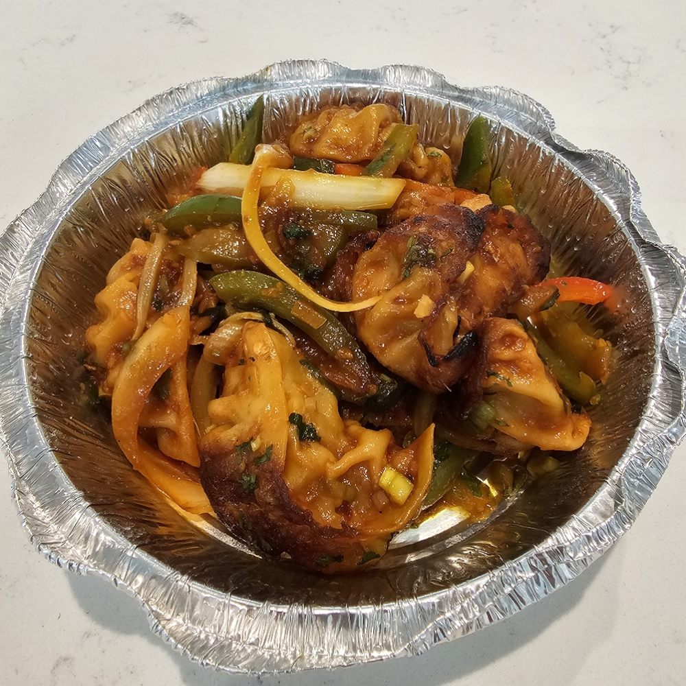 Chili chicken momo Chili chicken momo