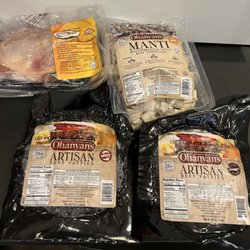 Turco Market - Ohanyan Halal Beef Patties, Manti, and Nema Halal Chicken drumsticks.