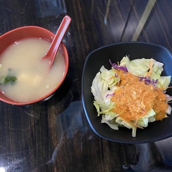 Sushi Kawa Restaurant - Soup and salad that came with the lunch specials. - Sushi Bars Near Me - Melbourne, Florida Sushi Kawa Restaurant - Soup and salad that came with the lunch specials. - Sushi Bars Near Me - Melbourne, Florida