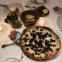 Come a Capri Focaccia Al Tartufo! We also got the Brussels sprouts.  for dinner I had the cavatelli with crab meat- it was great!