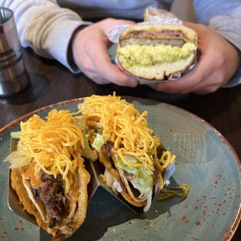 Joya’s - Brisket Double Crunch Tacos & Breakfast Sandwich Bobby's Style - Cafes Near Me - Worthington, Ohio