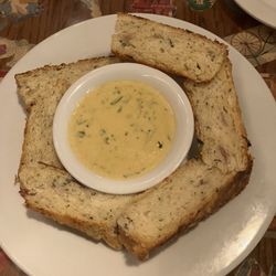 Depalmas Italian Cafe - Foccacia bread and smoked Gouda sauce
