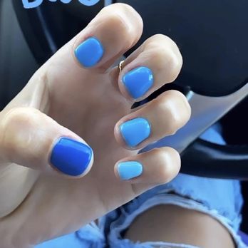Angel Nails - Gel ombré blues - Nail Salons Near Me - Mount Pleasant, South Carolina