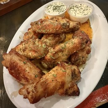 Back Unturned Brewing - Honey Buffalo lemon pepper wings with ranch dip - Brewpubs Near Me - San Antonio, Texas