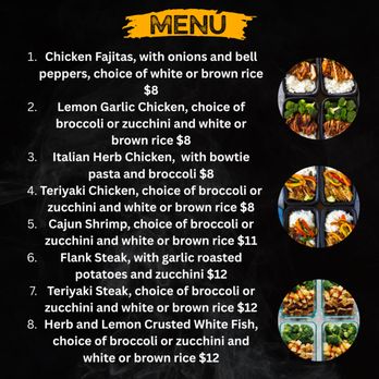 Chef AJ Catering - Meal prep menu - Personal Chefs Near Me - Chino, California