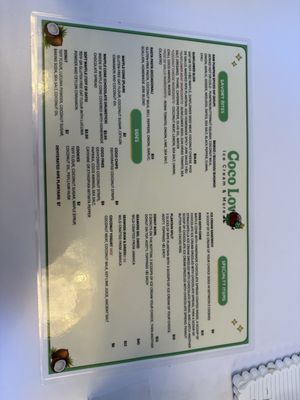 Menu photo 2 Coco Lov Tampa, FL