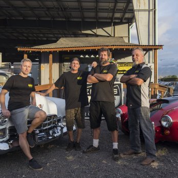 Shelton's Auto Masters - Our team members here at Shelton's. (From Left to Right: Shawn - Office Manager, Nick - Mechanic, James - Body Specialist, Brian - Owner - Auto Repair Near Me - Kahului, Hawaii