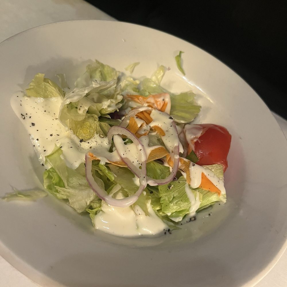 Theo's Steaks & Seafood - Side salad with ranch dressing - Seafood Near Me - Highland, Indiana Theo's Steaks & Seafood - Side salad with ranch dressing - Seafood Near Me - Highland, Indiana