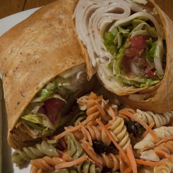 Geppeto's Pizza - Turkey Wrap with a side of Pasta Salad - Italian Near Me - Hickory, North Carolina