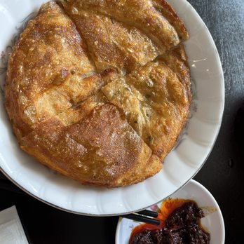 Mela Cafe - Scallion pancake (complimentary at today's visit). - Noodles Near Me - Mechanicsville, Virginia
