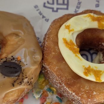 Paris Baguette - Coffee donut croissant and a citrus cream donut croissant. - Bakeries Near Me - Sacramento, California Paris Baguette - Coffee donut croissant and a citrus cream donut croissant. - Bakeries Near Me - Sacramento, California