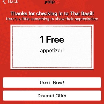 Thai Basil - They do not honer their own check In offer . So Dissatisfied with THIS BAD CUSTOMER SERVICE CHOICE BY MANAGER. - Thai Near Me - Colorado Springs, Colorado Thai Basil - They do not honer their own check In offer . So Dissatisfied with THIS BAD CUSTOMER SERVICE CHOICE BY MANAGER. - Thai Near Me - Colorado Springs, Colorado