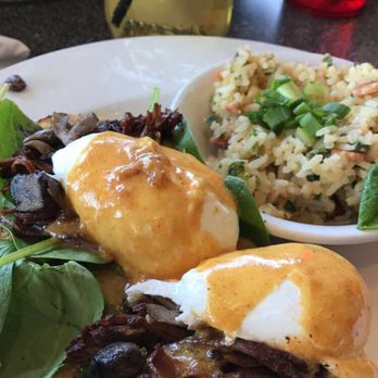 Toast - Brisket Benedict and kimchi fried rice. It was O-K. - Breakfast & Brunch Near Me - Ferndale, Michigan