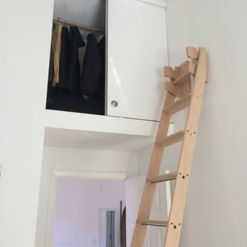 Ron Cohen - The setup Ron built in "storage mode" --- see the ladder securely hooked to the wall. No fear of falling for this gal and storage for all! - General Contractors Near Me - San Carlos, California