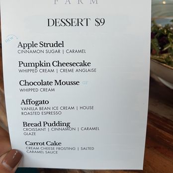 MOHI Farm - Dessert menu - New American Near Me - Morgan Hill, California MOHI Farm - Dessert menu - New American Near Me - Morgan Hill, California