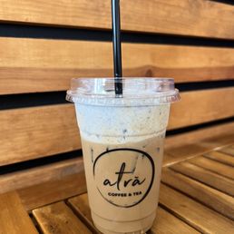 Black sesame iced coffee