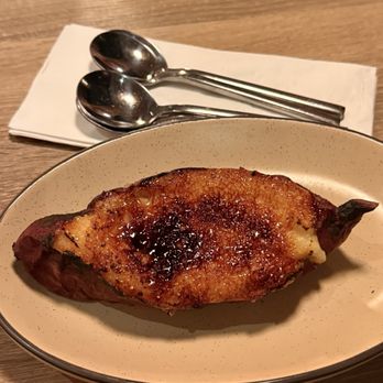 Domo Domo - Sweet potato crème brûlée. Big enough to share. - Japanese Near Me - Ewa Beach, Hawaii Domo Domo - Sweet potato crème brûlée. Big enough to share. - Japanese Near Me - Ewa Beach, Hawaii