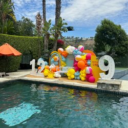 Ashley Nicole Event Deco - Backdrop, balloon garland, marquee numbers, custom panels
