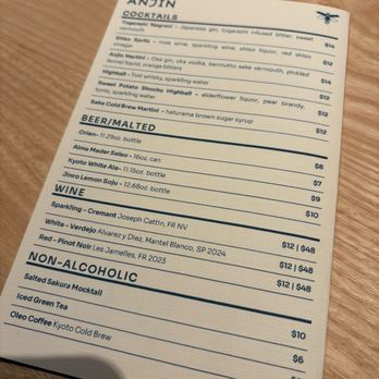 Anjin - Bar menu - Japanese Near Me - Kansas City, Missouri Anjin - Bar menu - Japanese Near Me - Kansas City, Missouri