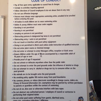 JM Robson Aquatic Centre - Pool rules - Swimming Pools Near Me - Lithgow, NSW