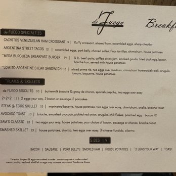 de Fuego - Breakfast menu - Latin American Near Me - Clackamas, Oregon de Fuego - Breakfast menu - Latin American Near Me - Clackamas, Oregon