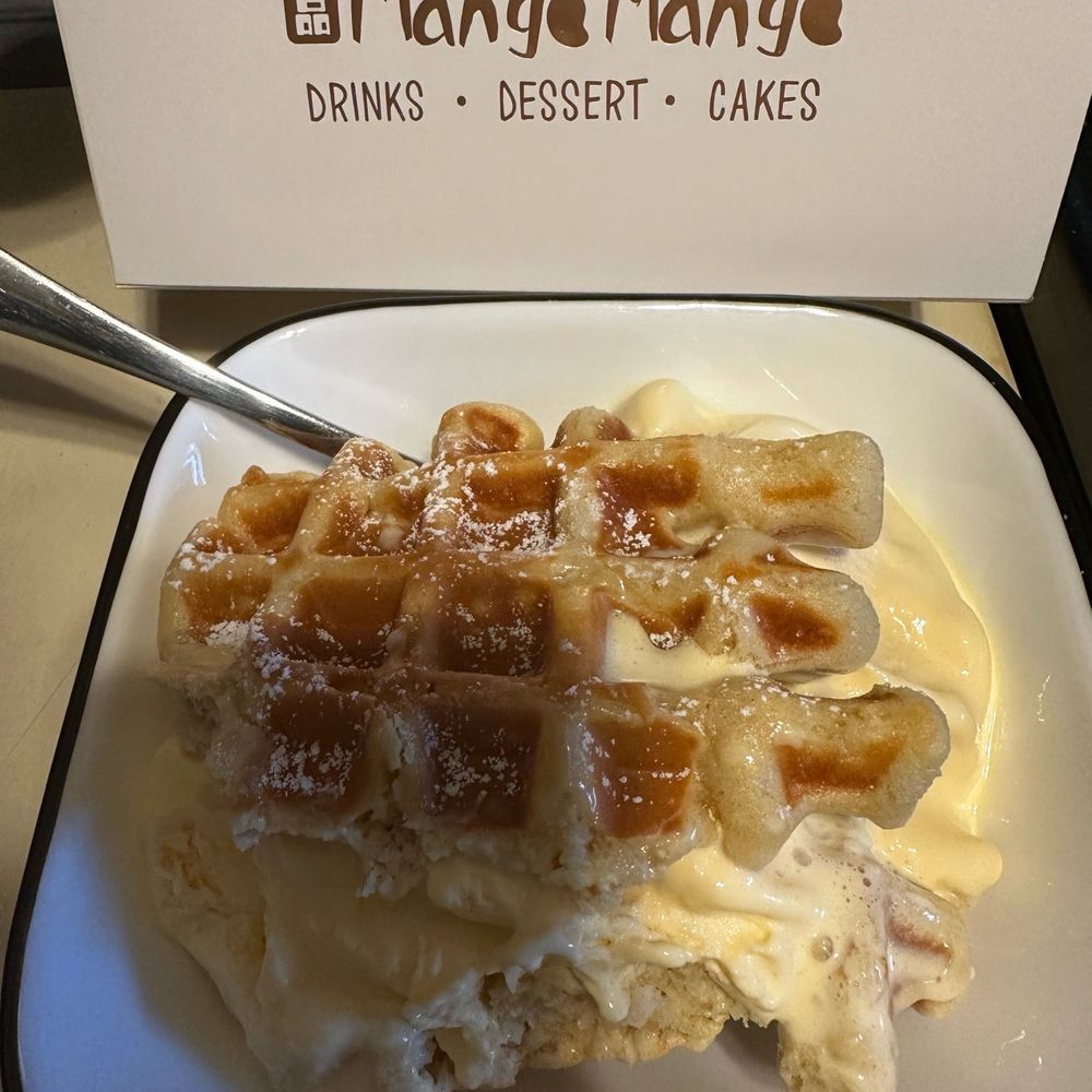 Mango Mango Dessert - Waffle Ice Cream Sandwich With mango ice cream. Was very good, Huge! Definitely get that again. - Ice Cream & Frozen Yogurt Near Me - Philadelphia, Pennsylvania