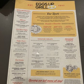 Eggs Up Grill - Menu - Breakfast & Brunch Near Me - Clemson, South Carolina Eggs Up Grill - Menu - Breakfast & Brunch Near Me - Clemson, South Carolina