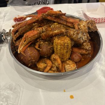 Bag O Crab - the combo #2 comes with shrimp potatoes crab legs and corn with sausage - Seafood Near Me - Bakersfield, California