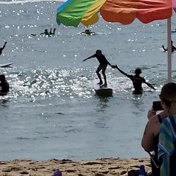 VB Surf Sessions - First day of surf camp!! High fives!!!