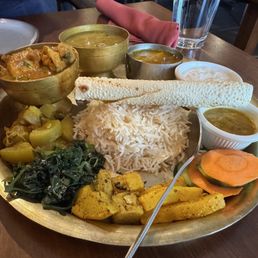 Non-Veg Dal Bhat Khana Set with chicken curry Non-Veg Dal Bhat Khana Set with chicken curry