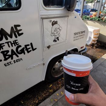 Alfred Coffee - Food truck out front. Yeastie Boys. Bagel food - Coffee & Tea Near Me - Studio City, California