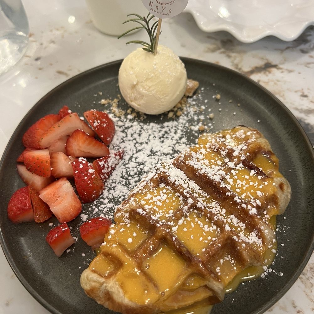 Naya Dessert Cafe - Salted egg croffle - Cafes Near Me - Davis, California Naya Dessert Cafe - Salted egg croffle - Cafes Near Me - Davis, California