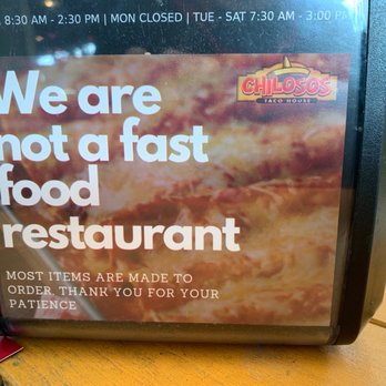 Chilosos Taco House - Dont expect speedy food - Mexican Near Me - Houston, Texas Chilosos Taco House - Dont expect speedy food - Mexican Near Me - Houston, Texas