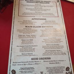 The menu