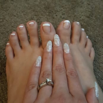 Q-NAILS - My nail fill with gel polish and French pedi - Nail Salons Near Me - El Centro, California