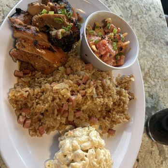 Moa Kai Hawaiian Diner - Mix Plate: pick 2 - shoyu chicken and spicy ahi tuna with spam fried rice and mac salad - Hawaiian Near Me - Orlando, Florida Moa Kai Hawaiian Diner - Mix Plate: pick 2 - shoyu chicken and spicy ahi tuna with spam fried rice and mac salad - Hawaiian Near Me - Orlando, Florida