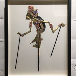 Boerum Frames - This Shadowbox is deep enough to showcase this Indonesian Shadow puppet.