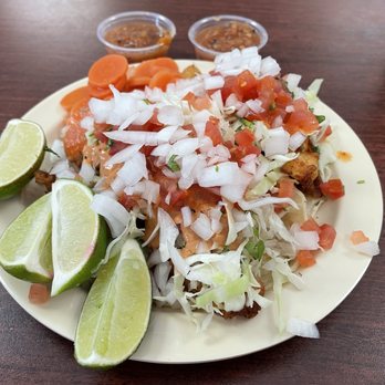 Tarasco Flor de Michoacan - Two fish tacos plate - Mexican Near Me - Las Vegas, Nevada Tarasco Flor de Michoacan - Two fish tacos plate - Mexican Near Me - Las Vegas, Nevada