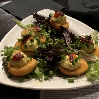 Local Goat - Deep Fried Deviled Eggs - New American Near Me - Pigeon Forge, Tennessee Local Goat - Deep Fried Deviled Eggs - New American Near Me - Pigeon Forge, Tennessee