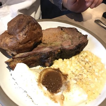 Five Crowns - Amazing Prime rib , cream corn, mashed potatoes , Yorkshire pudding. - Steakhouses Near Me - Corona del Mar, California Five Crowns - Amazing Prime rib , cream corn, mashed potatoes , Yorkshire pudding. - Steakhouses Near Me - Corona del Mar, California