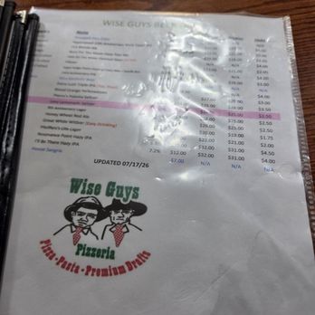 Wise Guys Pizzeria - Beer menu July 2026 - Pizza Near Me - Orange, California Wise Guys Pizzeria - Beer menu July 2026 - Pizza Near Me - Orange, California